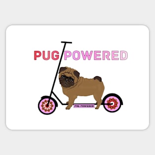 Pug Powered scooter Sticker